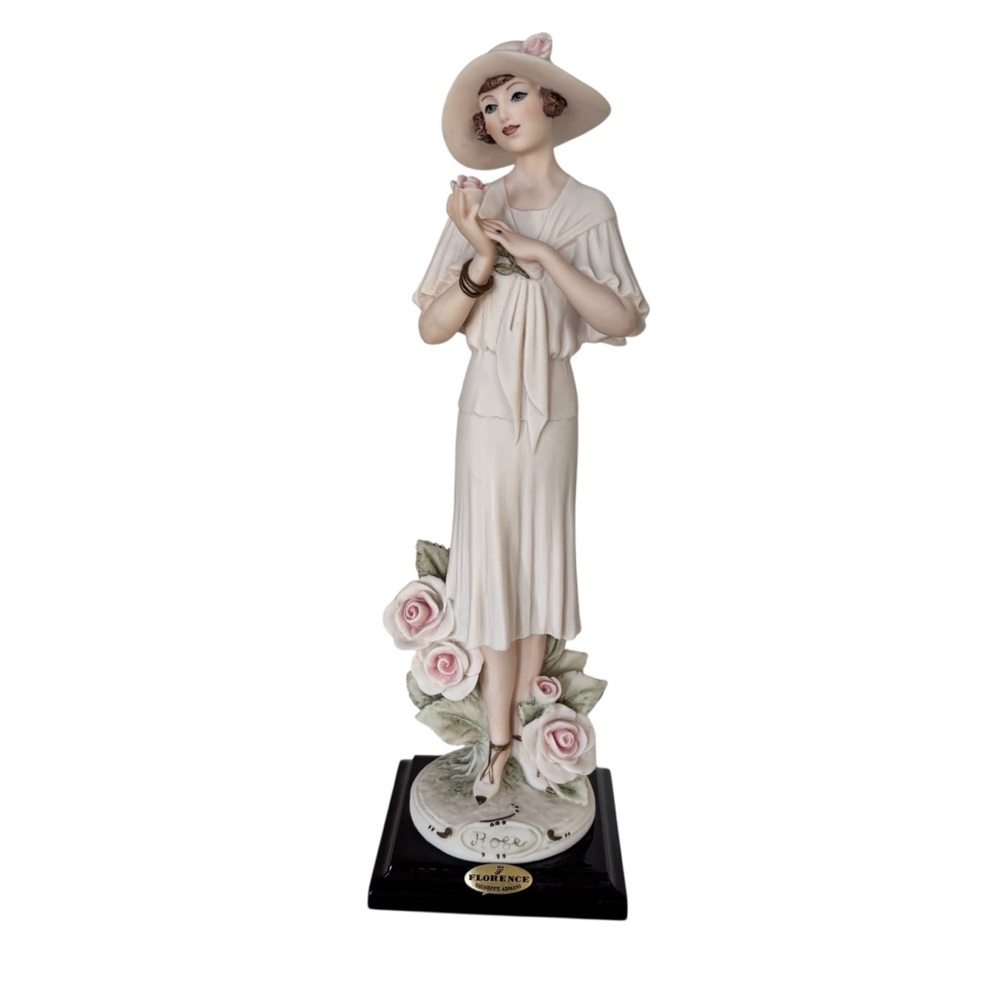 Giuseppe Armani Figurine Lady Rose Statue Capodimonte Italy Florence Art 0351F